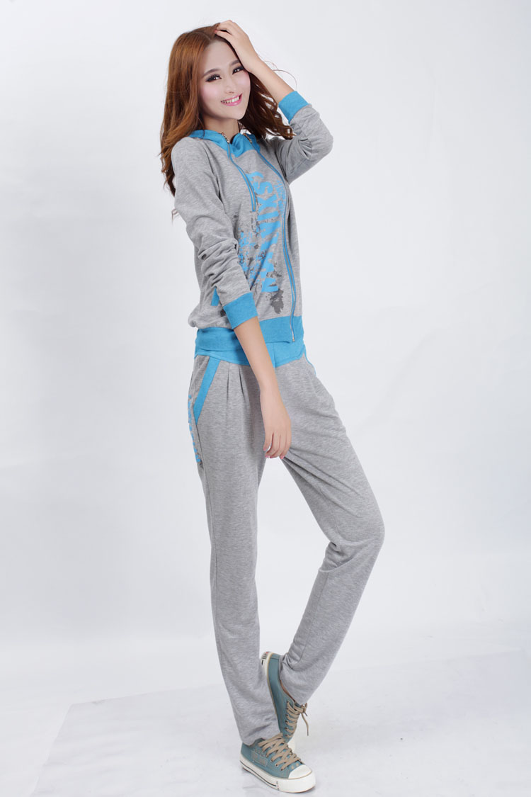 依芝宣2013运动套装女款 秋装韩版运动服休闲套装大码 卫衣两件套