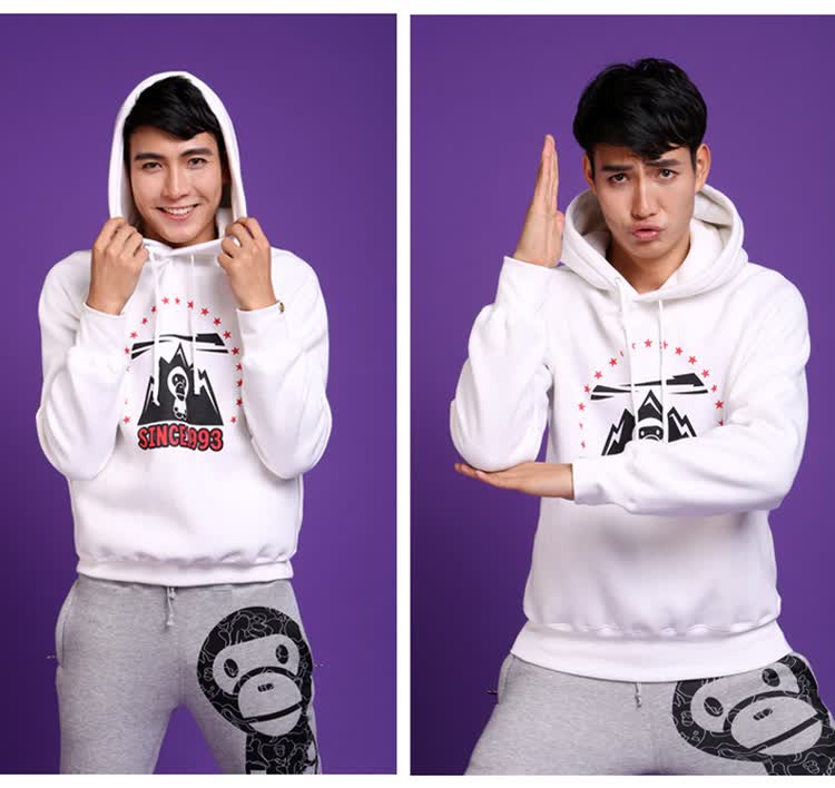 安逸猿ape 2014春装个性潮人猿人头款男装保暖卫衣外套绒衫单件套不