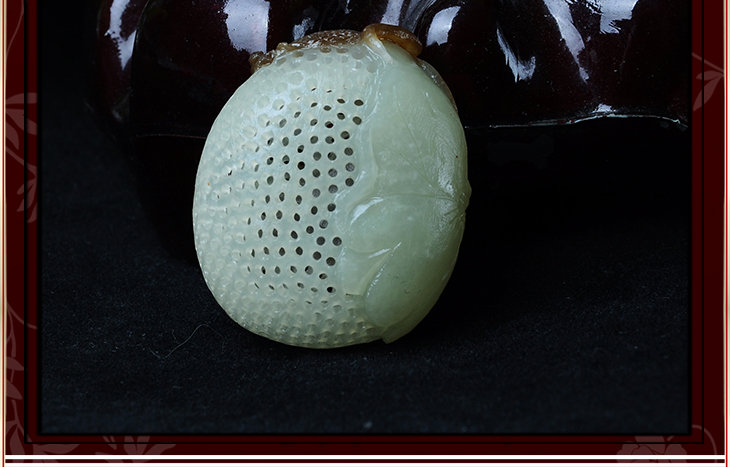 天然新疆和田玉糖白玉苏工精雕玉玲珑手把件 鱼篓 金玉满堂把件 玉石