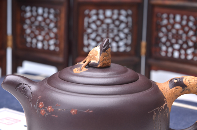 黄龙壶缘 宜兴紫砂壶 凌燕琴手工壶 (春暖鸭先知壶) 原