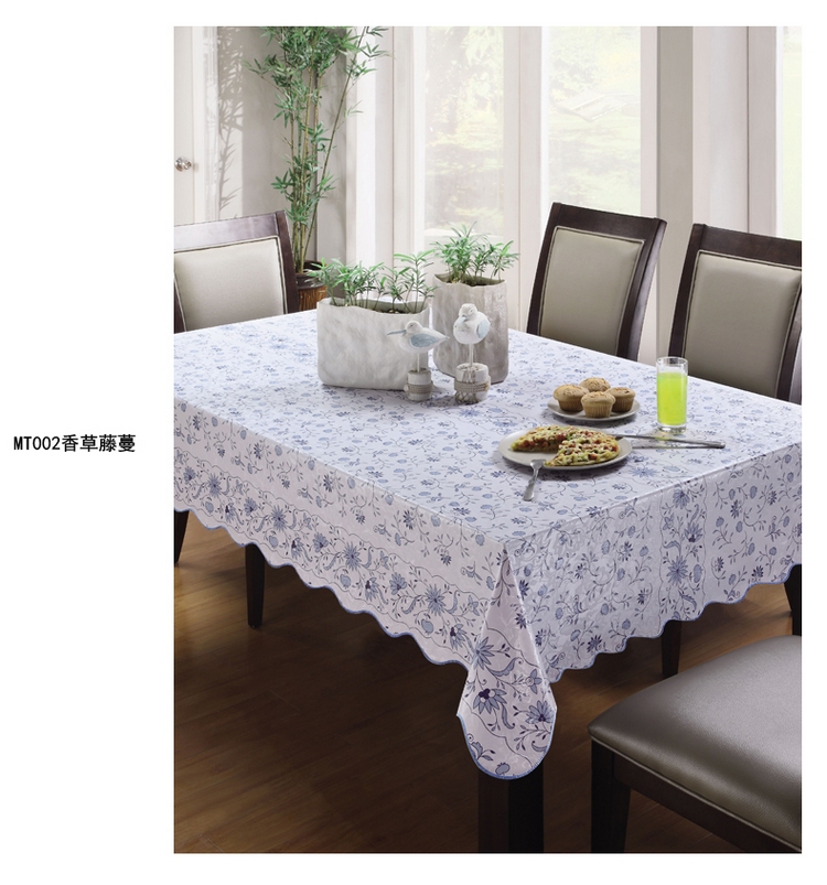 
                                        雅居坊 PVC免洗桌布 欧式圆形长方形田园 格子 花朵台布 防水防油耐热茶几布 餐桌布 F117经典格子 137*183cm                