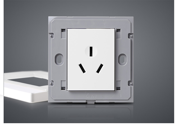 new6x白色 16a三孔插座 三极空调插座