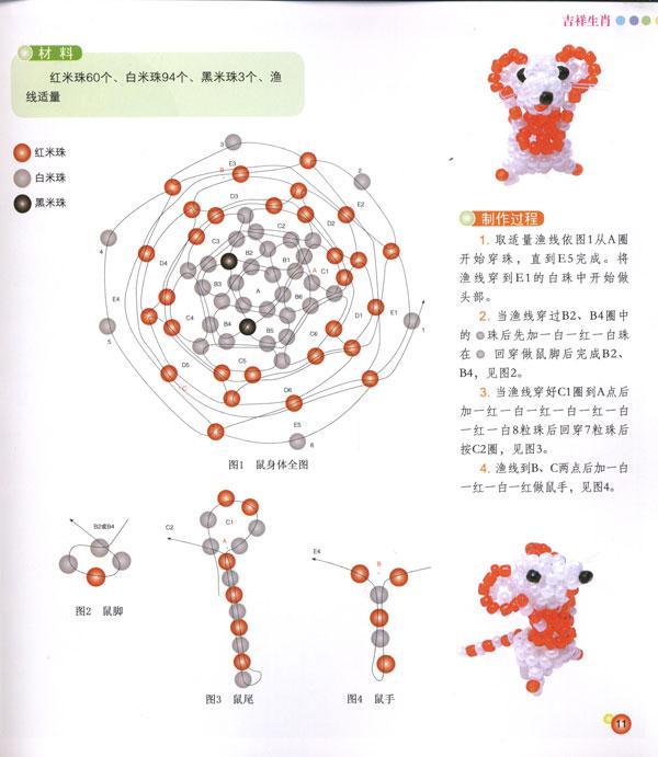 目录  串珠基础知识  认识常用材料  认识常用工具  串珠技巧图解