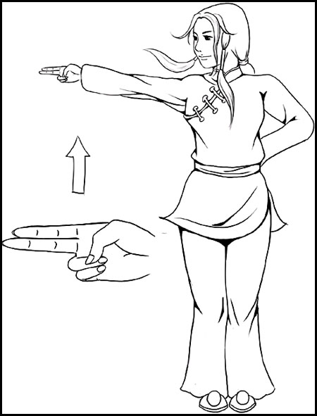 那么,剑指这两根手指的力量到底从哪儿来呢?是从手腕来,还是从腰来?