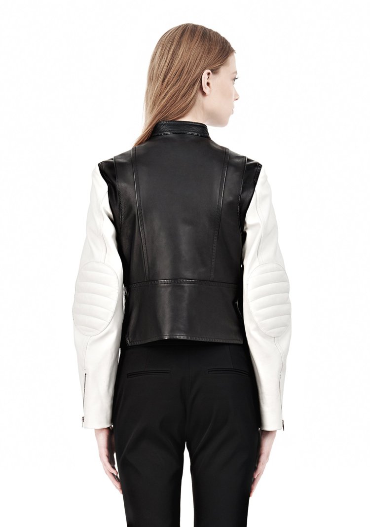 美国代购新款alexanderwang亚历山大王女装/皮衣 羊皮短款101245c
