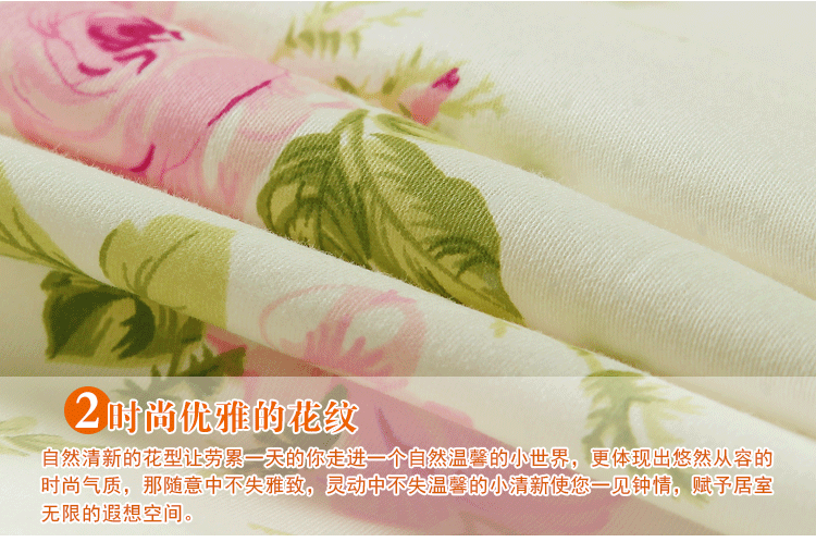 悟妙家纺韩版蝴蝶结床头罩 全棉床头防尘套 荷塘月色 180*50cm