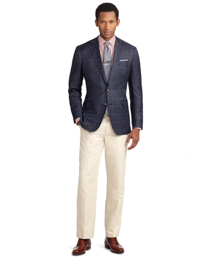 布克兄弟 brooksbrothers 男式休闲西装 blue q00175127 44 regular