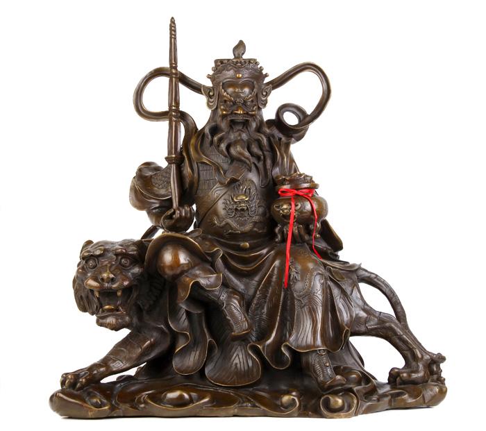 吉善缘 开光纯铜钟馗摆件 武财神佛像 招财辟邪家居风水摆设3272