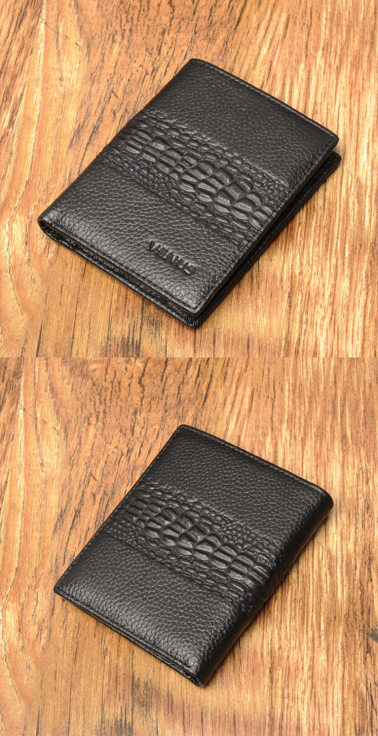 维纳斯venus真皮银包头层牛皮钱包多功能欧美男士钱夹礼盒包装046