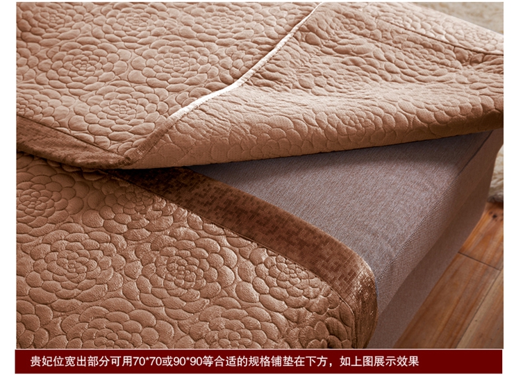 子恒家纺短毛绒沙发垫 烟灰色 90cm*210cm