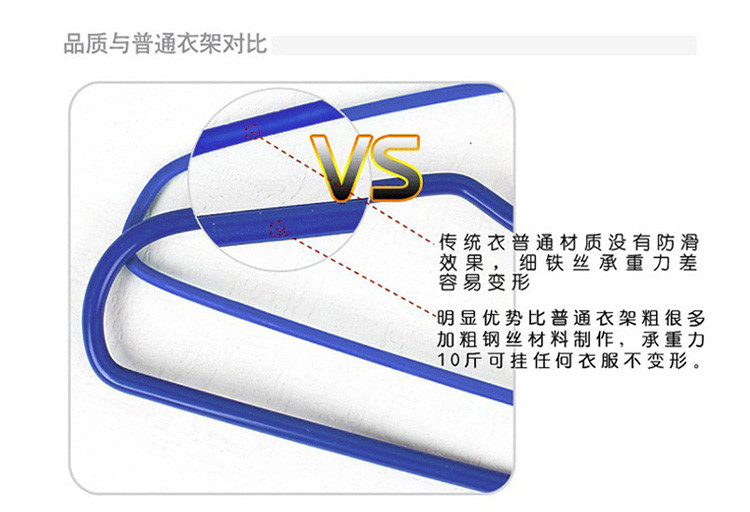 
                                        乐服 不锈钢浸塑衣架30支装  凹槽晒晾干湿两用防滑挂衣架 成人晾衣架                