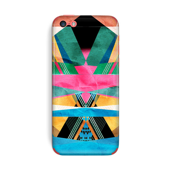 skinat iphone5c手机背面贴纸贴膜 纹饰系列 黑色花牛仔