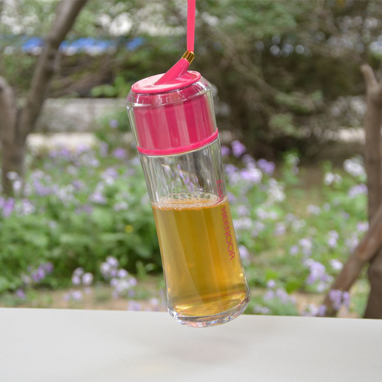 
                                        希诺PC口杯 塑料杯子运动水杯带提绳XN-8012 红色                