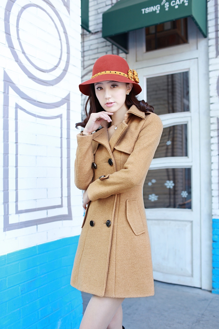 mailljor 秋冬女装时尚新款大牌大衣 2013气质中长款修身外套大衣303