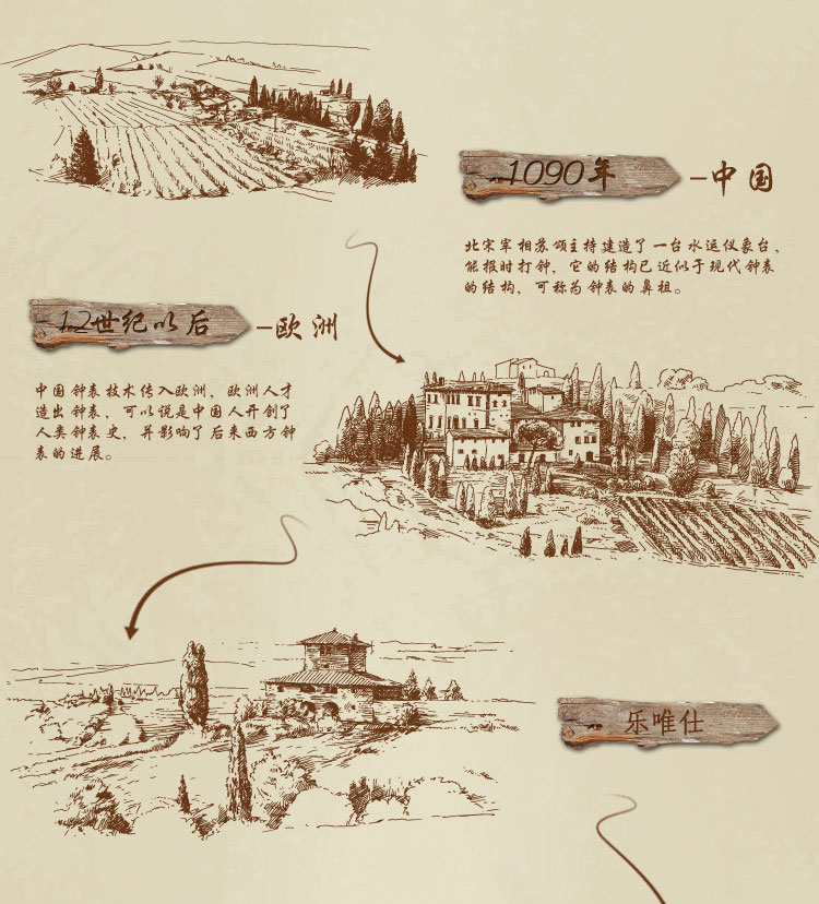 丽盛意大利小提琴钟表欧式客厅静音时钟创意石英钟个性 木色D644M