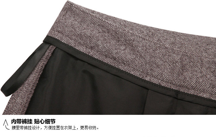 YOUSOKU女士西裤 羊毛面料职业小脚长裤1305408 浅咖啡色 65