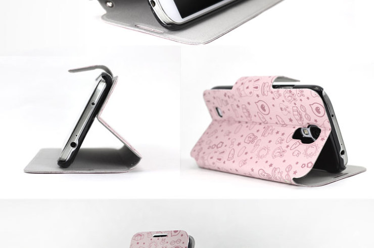 西马龙 超可爱女生专用摩丝皮套 适用于三星i9500皮套 i9508手机保护