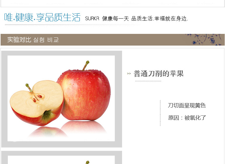 SHNHA韩国进口陶瓷刀具 蓝色把手 时尚菜刀+切片刀+水果刀+刮皮刀 带刀架