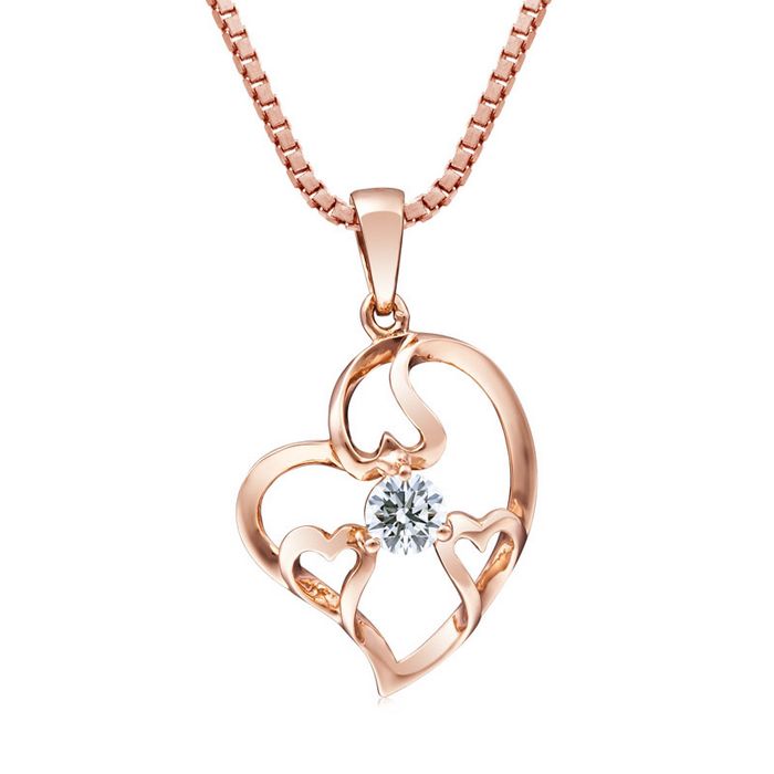 沐恩珠宝 18k金钻石吊坠 赠s925纯银项链(附权威鉴定证书) 40131