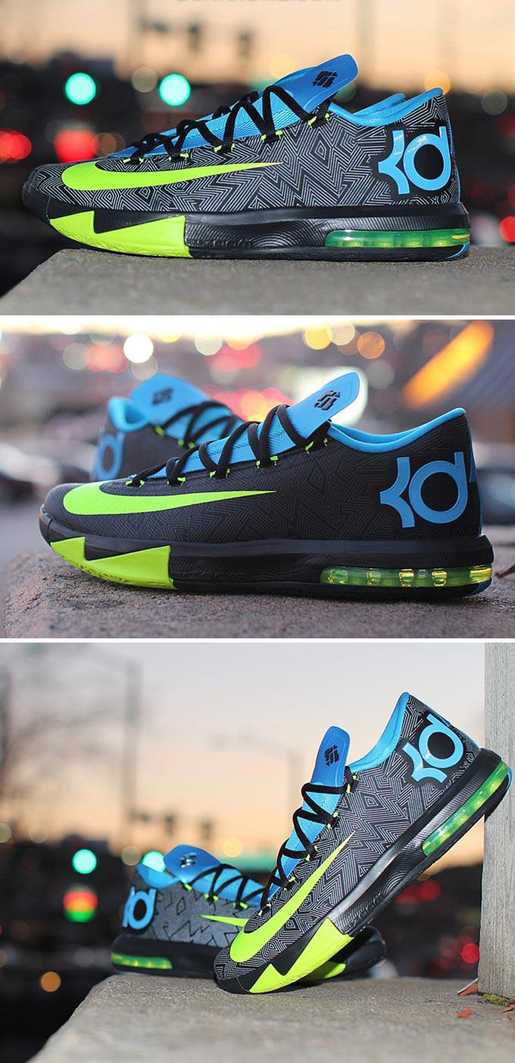 耐克14年新款杜兰特6代kd6后掌气垫篮球鞋 599424-008-009-010/007