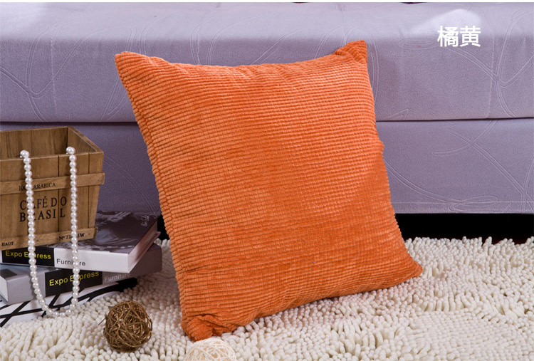 哈他家纺 加厚玉米粒含芯靠垫抱枕 草绿 45*45cm