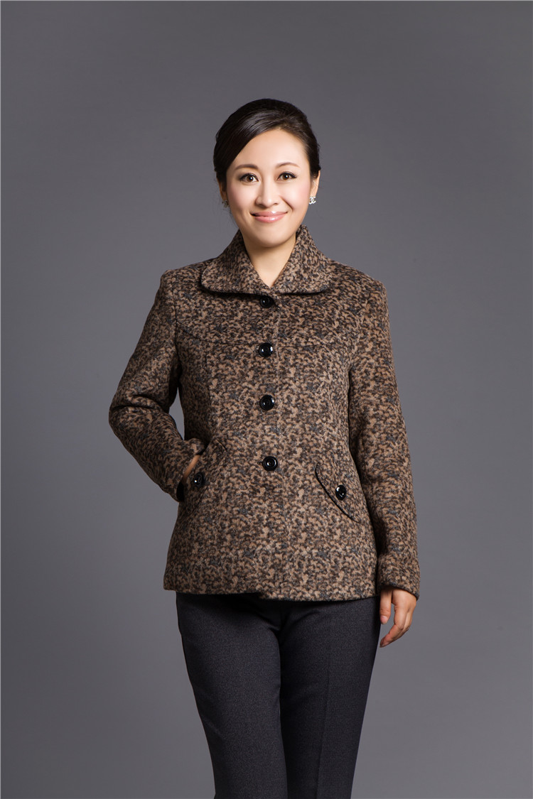 香曼2013新款中老年外套女中年妈妈装毛呢外套女装秋冬外套9980图片_4