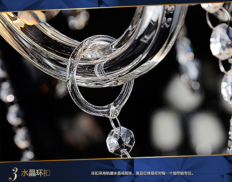 【摩灯会】欧式布艺水晶灯客厅灯水晶餐厅吊灯6头-8003 奢华版6头出口级K9水晶