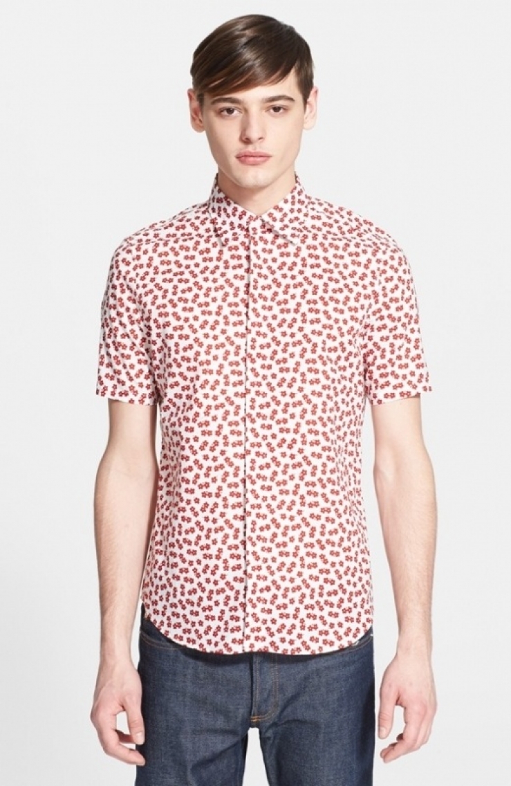 巴宝莉 burberry 男式短袖衬衫 cadmium red q00118593 39