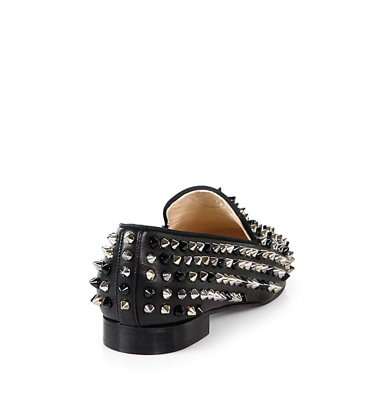 spikes transform this leather closet classic into an alarmingly