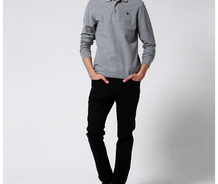 麦奇宝路magicpower男装时尚长袖polo衫韩版t恤长袖男士mcw02039 红色