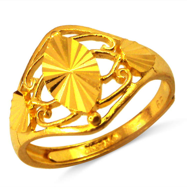 六福典雅珠宝 24k黄金戒指 999千足金女戒 女士款3.48g