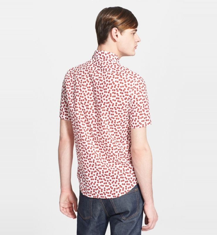 巴宝莉 burberry 男式短袖衬衫 cadmium red q00118593 41