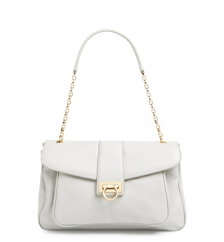 italian shoulder flap bag cast in buttery-soft leather flaunts