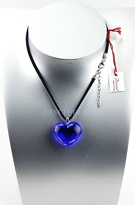 baccarat 巴卡拉 女士水晶心形项链 蓝色 f