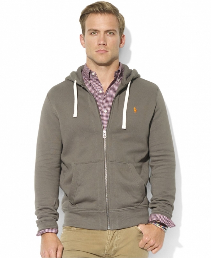 拉夫劳伦马球 polo by ralph lauren 男式卫衣外套 thermal green q