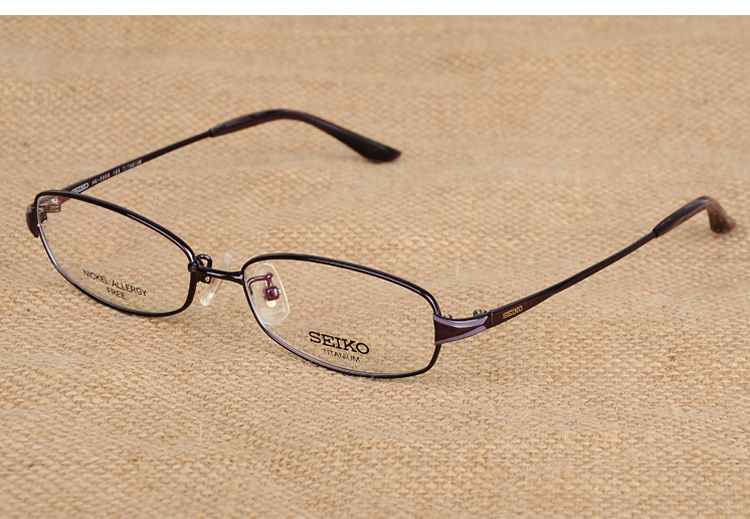 日本精工眼镜架纯钛眼镜架全框女款近视眼镜hk2008眼镜框 黑色