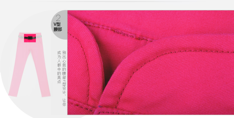 丹雷斯2016春装新款热卖女裤铅笔裤休闲裤韩版修身小脚裤S039 湖蓝(送腰带) 27/M