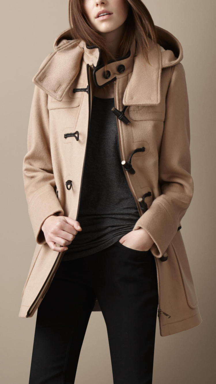 欧美 代购 2014新款巴宝莉burberry女装牛角扣毛呢外套39010551