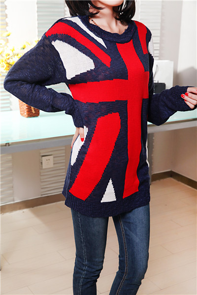 【货到付款】凡特斯汀fantastic 2013韩版新款宽松国旗风英国米字旗