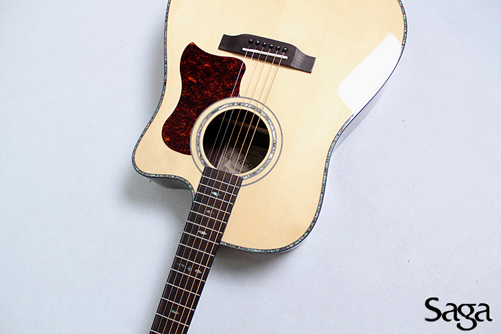 萨伽saga ds20/ds20c 41寸单板吉他 高品质民谣吉他 木吉他 缺角款