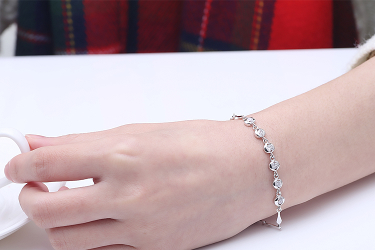 誉缘轩 饰品银手链女时尚 925银水滴手链【图片 价