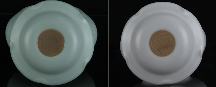 申道正品台湾汝窑茶叶罐陶瓷汝瓷茶叶罐大小号/大福罐 天青色
