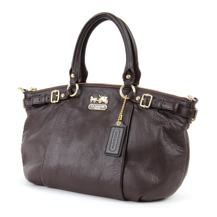 蔻驰coach madison系列女士真皮单肩包 18609 专柜正品 玫红色