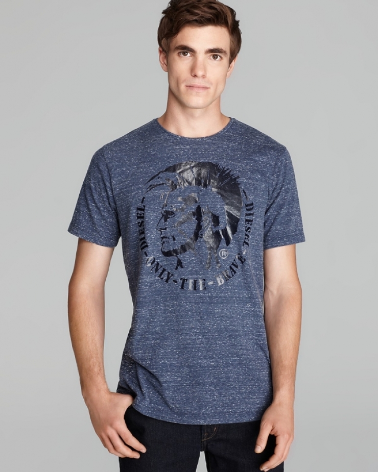 迪赛diesel 男式短袖t恤 blue q00030144 s