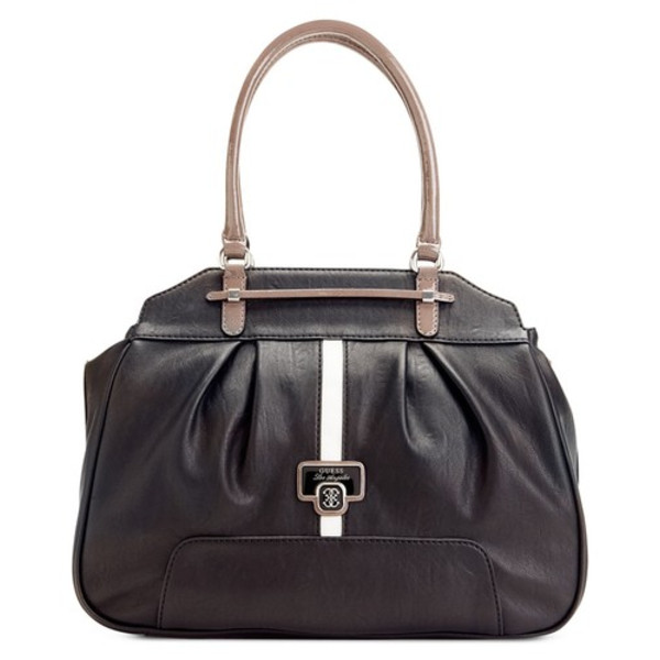 guess 盖尔斯 女士拼色pu手提包 中号 黑色