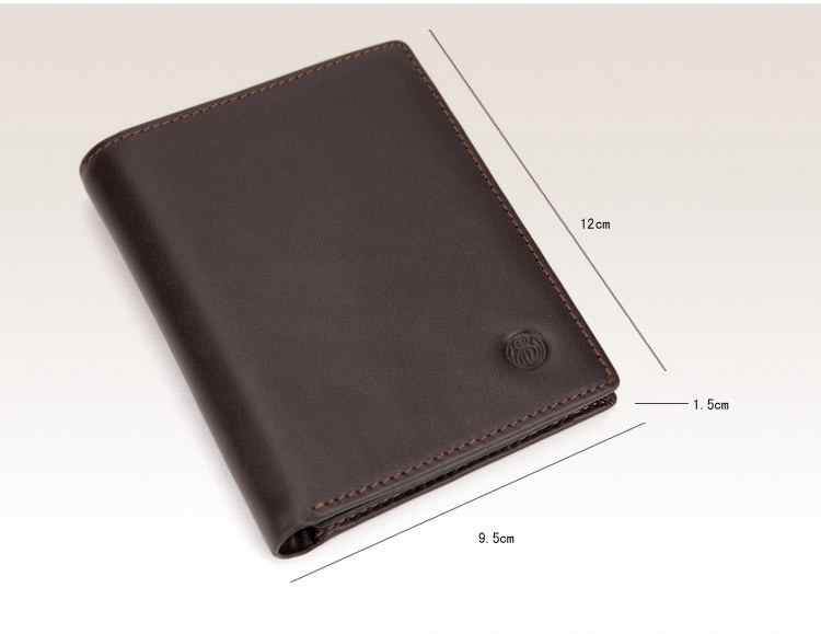 贝尔(beier)头层牛皮竖款多功能三折钱包131023