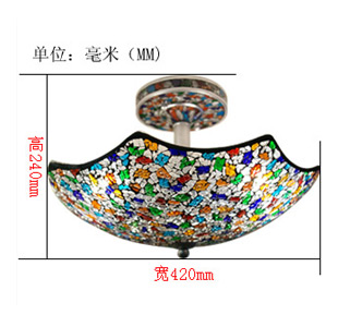 
                                        波西米亚 吸顶灯 卧室灯玄关灯走廊灯 儿童房灯灯具彩色顶灯                 