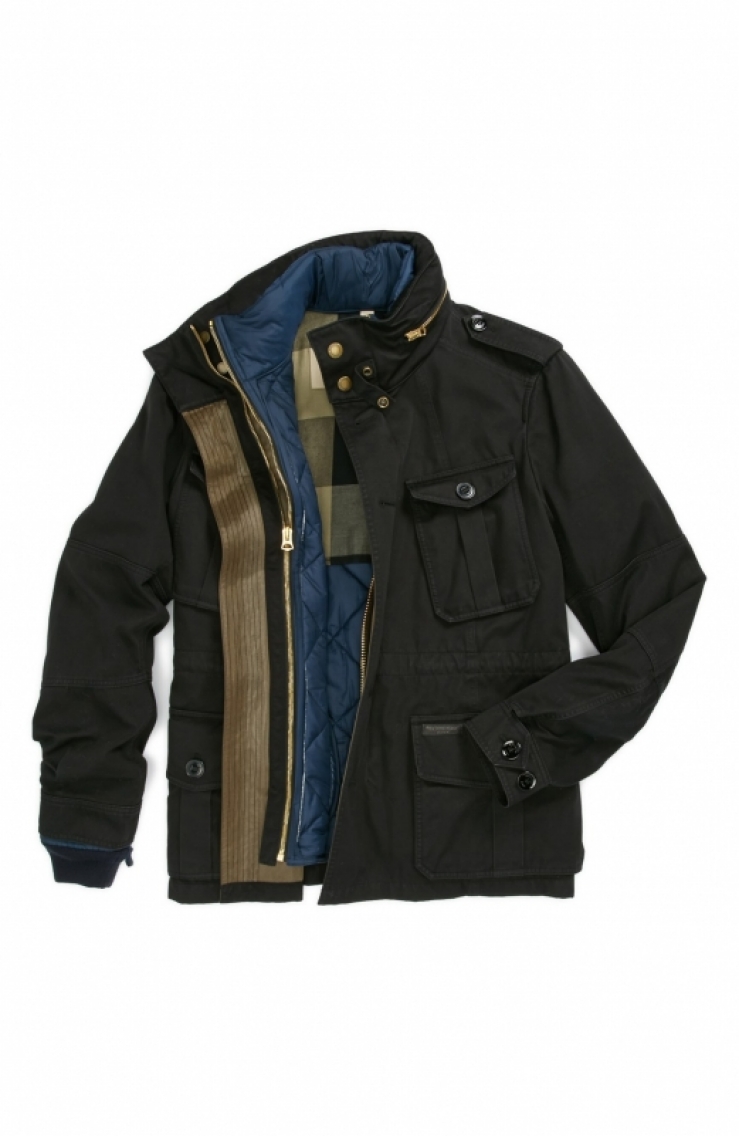 巴宝莉 burberry 男式休闲夹克 black q00032068 s
