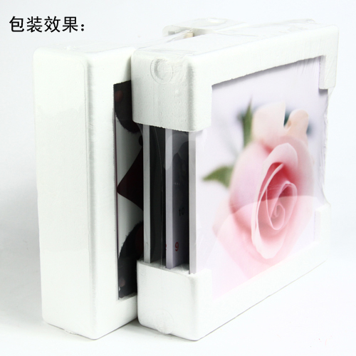 
                                        红兔子 小花风铃草二联画 挂钟挂画 无框画挂钟 紫色 X9304                