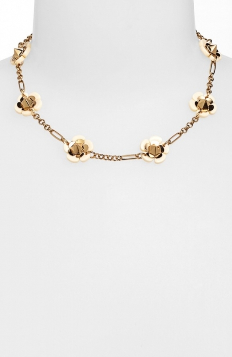 托里伯奇 tory burch 女式项链 ivory/ shiny brass q00078855 one